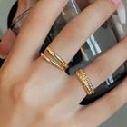 Alloy Braided Open Ring / Layered Open Ring / Set