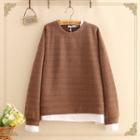 Inset Round-neck Knit Top