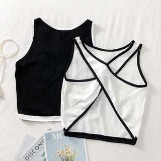 Open-back Crop Tank Top