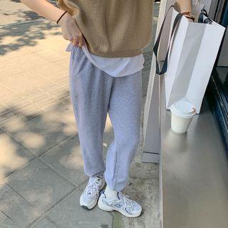 Plain Fleece Lined Jogger Pants