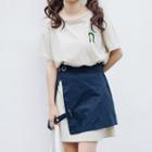 Set: Embroidered Short Sleeve T-shirt Dress + Plain A-line Skirt