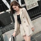 Set: Double-breasted Blazer + High-waist Shorts