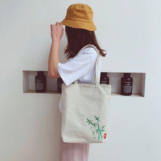 Bamboo Embroidered Tote Bag
