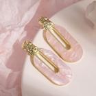 Resin Alloy Dangle Earring 1 Pair - E5282 - Gold - One Size