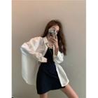 Sleeveless Mini Bodycon Dress / Plain Long-sleeve Shirt
