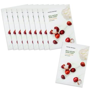 Nature Republic - Real Nature Mask Sheet Shea Butter 10 Pcs