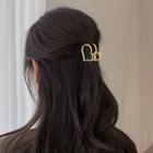 Heart Alloy Hair Clamp Gold - One Size