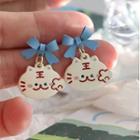 Tiger Drop Earring 1 Pair - White - One Size