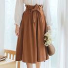 Paperbag-waist A-line Skirt