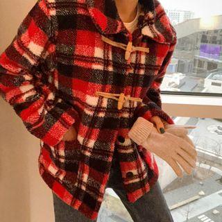 Toggle-button Checked Coat