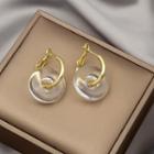 Acrylic Hoop Alloy Dangle Earring 1 Pair - E2400-3 - Gold - One Size