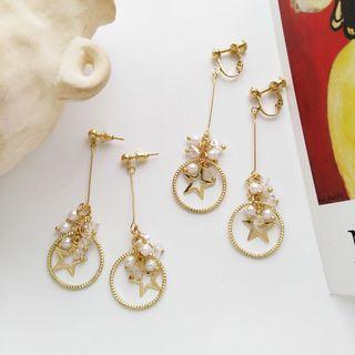 Beaded & Hoop Dangle Earring