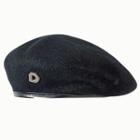 Plain Wool Beret Hat Black - One Size