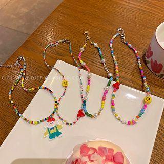 Faux Pearl Resin Bead Necklace (various Designs)