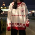 Santa Claus Embroidery Sweater