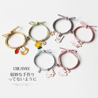 Set : Rabbit Alloy Hair Tie + Flower Alloy Hair Tie