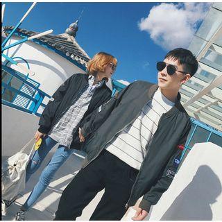 Couple Matching Patch Embroidered Bomber Jacket