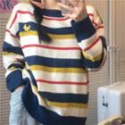 Striped Sweater Stripes - Blue & Yellow & White - One Size