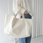 Frey-trim Cotton Shopper Bag