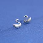 Alloy Swan Earring 1 Pair - As Shown In Figure - One Size