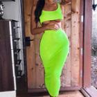 Set: Crop Tank Top + Midi Skirt