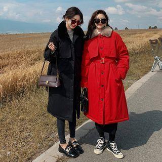 Single Breasted Fleece Trench Coat