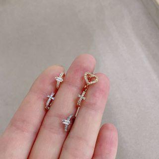 Cross / Heart / Rhinestone Alloy Earring (various Designs)