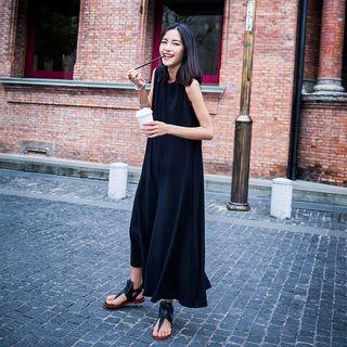 Sleeveless Chiffon Cropped Jumpsuit