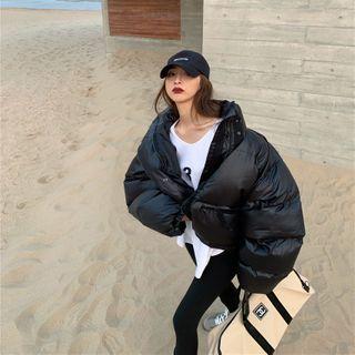 Stand-collar Padded Jacket / Long-sleeve T-shirt