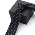 Dotted Neck Tie (6cm) Black - One Size