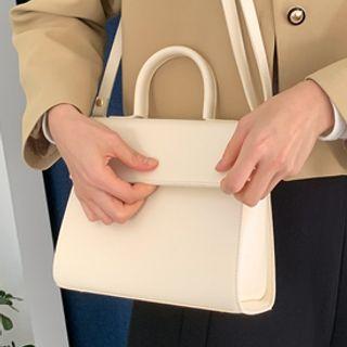 Pleather Flap Satchel