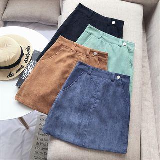 A-line Corduroy Mini Skirt