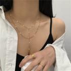 Set Of 2: Necklace 1 Set Of 2 Pcs - Gold - One Size