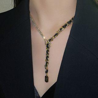 Rhinestone Chained Choker Gold - One Size