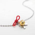 Red String Bow & Bell Bracelet As Shown In Figure - One Size