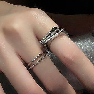 Layered Alloy Open Ring (various Designs) / Set