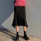 Midi A-line Split-side Skirt