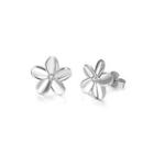 Popular Simple Flower Stud Earrings Silver - One Size