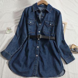 Dual Pocket Denim Shirtdress