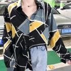Long-sleeve Pattern Blouse As Shown In Figure - One Size
