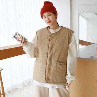 Fleece-lined Reversible Quilted Vest