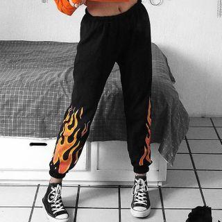 Fire Print Sweatpants