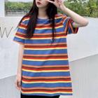 Striped Short-sleeve T-shirt Stripe - One Size