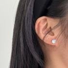 Rhinestone Stud Earring 1 Pair - E405 - Stud Earrings - Silver - One Size