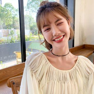 Knotted String Choker Black - One Size