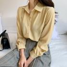 Shirred-front Blouse