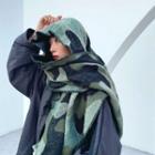 Camouflage Scarf As Figure - One Size