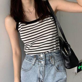 Striped Tank Top Spaghetti Strap