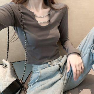 Chain Strap Long-sleeve T-shirt