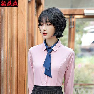 Contrast Trim Shirt / Fitted Skirt / Dress Pants
